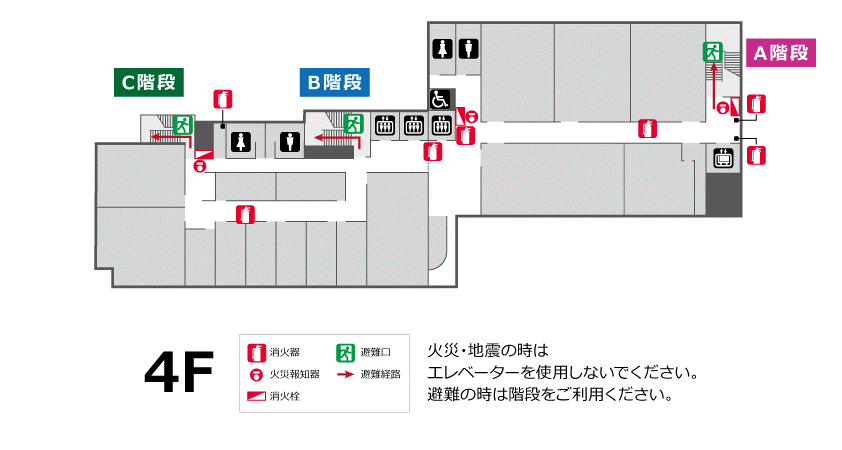 三鷹産業プラザ4階避難路